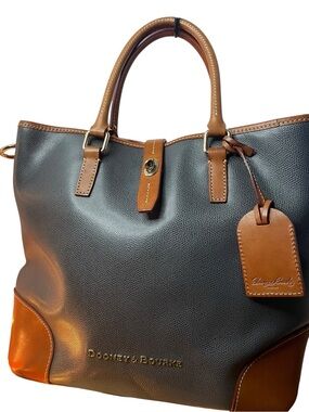 Dooney & Bourke Black and Tan Shoulder Bag